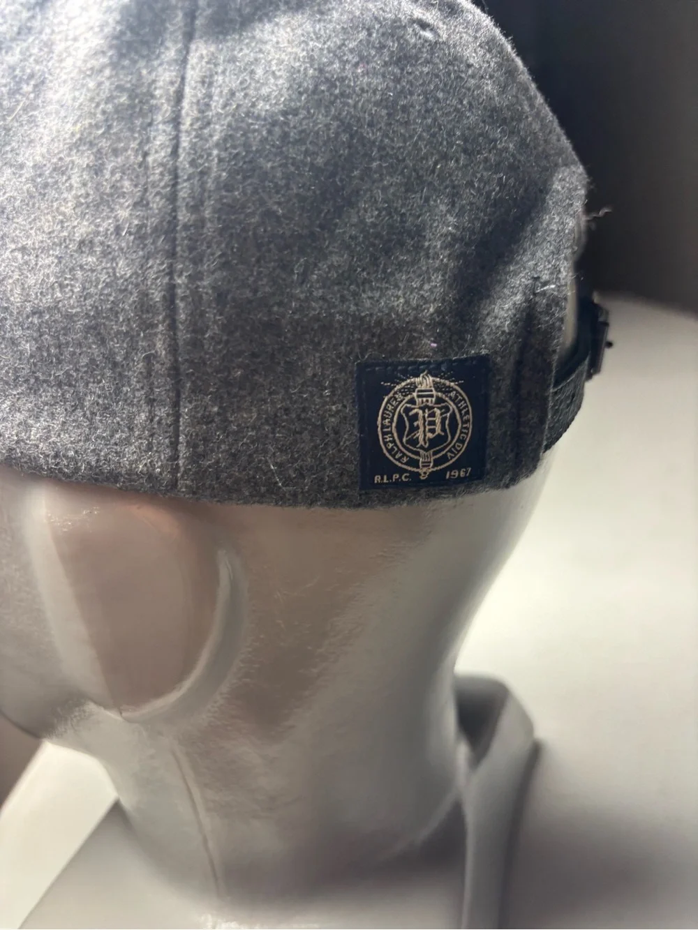 Polo Ralph Lauren Polo Football Hat Script Cap Wool Blend Baseball Strapback